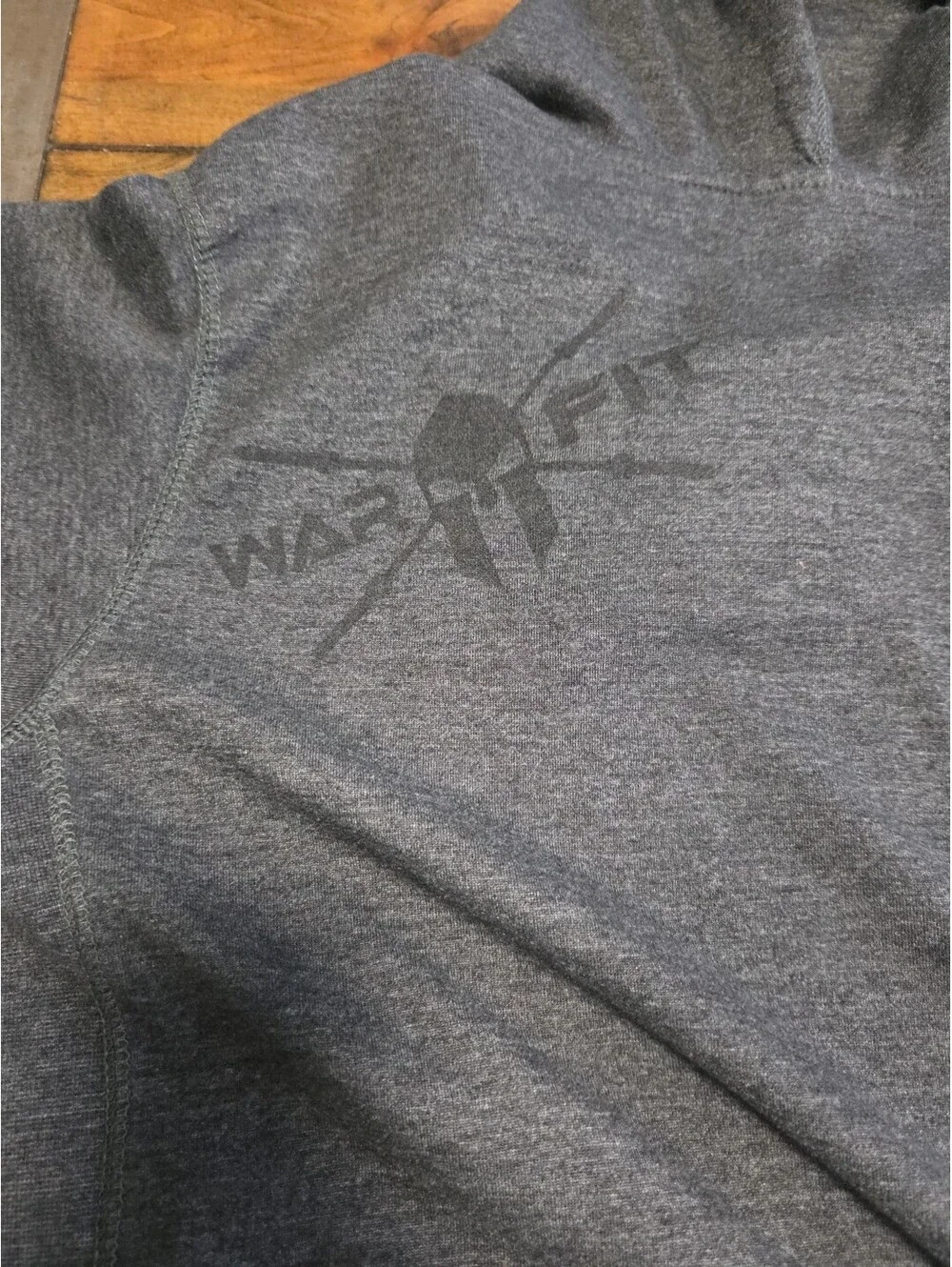 Warfit Spartan Lace Up Hoodie Mens Large Gray Strength Passion Gym Gymwear